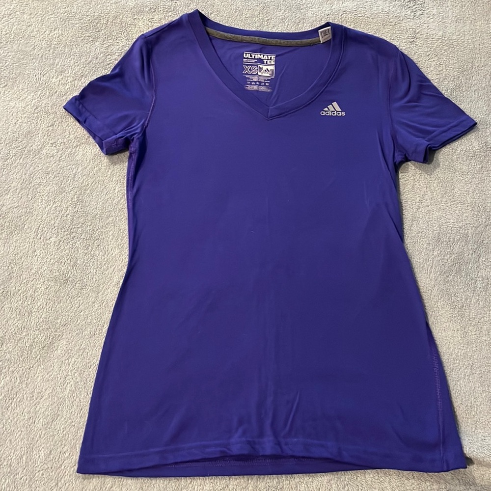 Adidas XS Climalite T-shirt Bright Blue